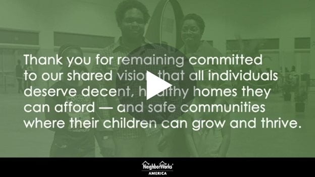 Screenshot from the thank you partners video that thanks our partners for their dedication and help in supporting communities