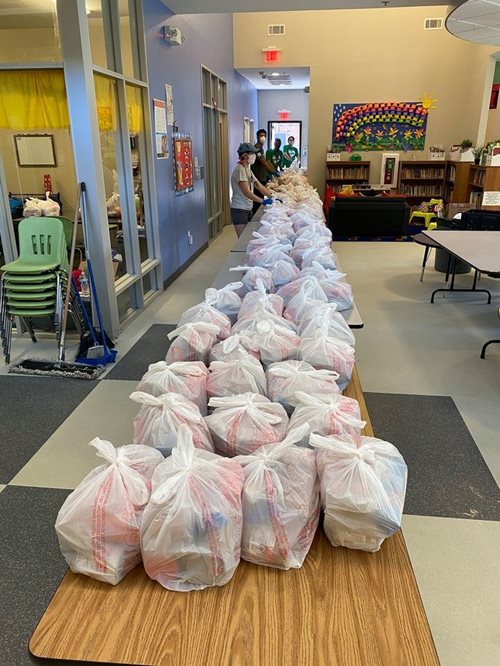 A food pantry at Foundation Communities.