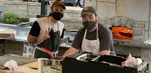 The kitchen crew at work.