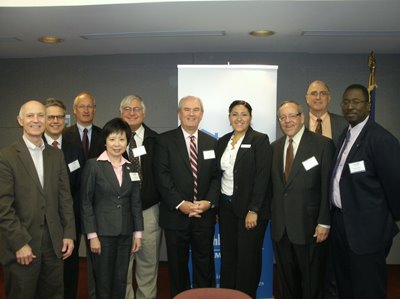 Jessica Padilla-Gonzalez with the Board of Trustees.