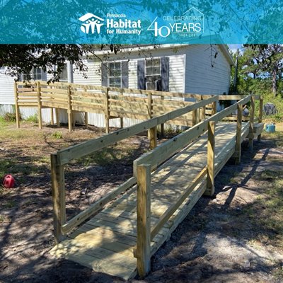 A home built by Pensacola Habitat.