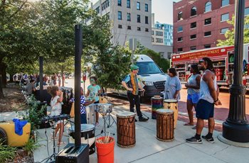 Josh and his drums bring community together.