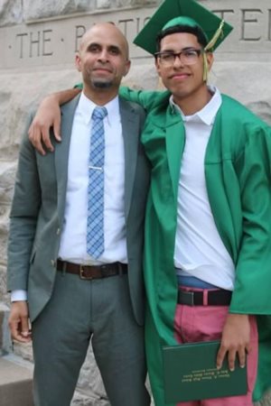 Jose Gutierrez with Bill McKinney, at Graduation.