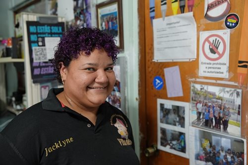 Jacklyne Ortiz Velez in her library