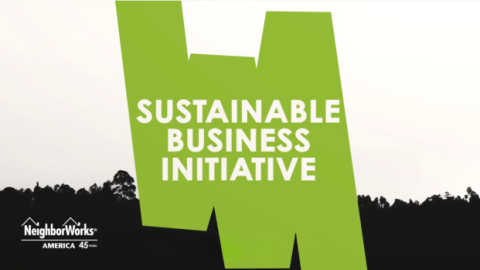 A logo for the sustainable business initiative